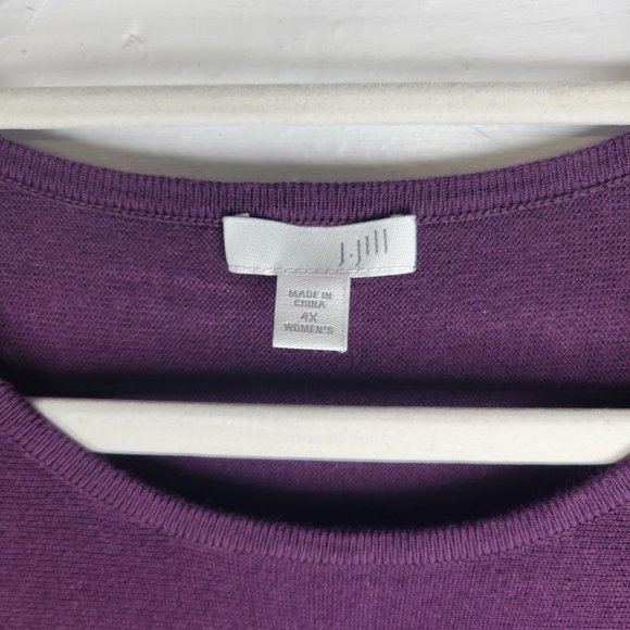 J. Jill Women's Size 4X Pullover Tunic Sweater Purple - Picture 3 of 5